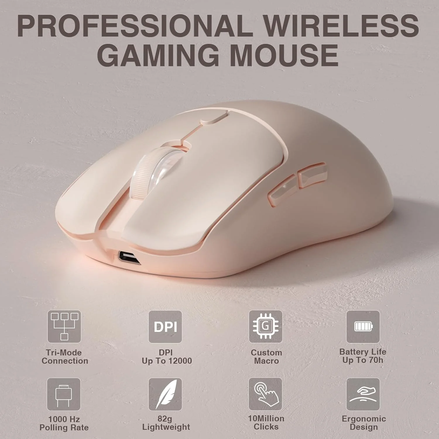 Esports Gaming Pc - AULA SC580X ไตร-โหมดเมาส์เกมมิ่งไร้สาย 12000DPI PAW3325 500mAh