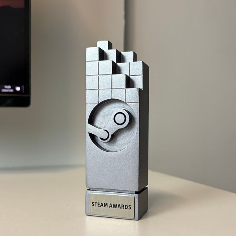 Esports Gaming Trophy - ตุ๊กตาไซเบอร์พังค์ที่ทันสมัยได้รับรางวัลเกมไอน้ำถ้วยรางวัลคอมพิวเตอร์ตั้งโต๊ะตกแต่งของขวัญการพิมพ์3D ที่สร้างสรรค์เครื่องประดับเพชรประดับ