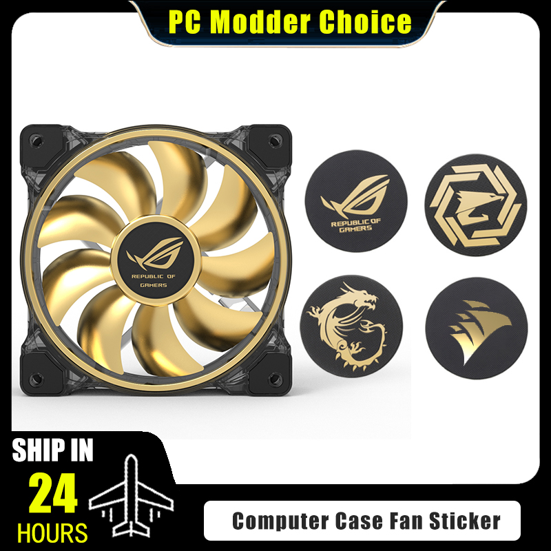 Esports Gaming Pc - พัดลมคอมพิวเตอร์สติกเกอร์โลโก้, ROG MSI AORUS Corsair ป้าย