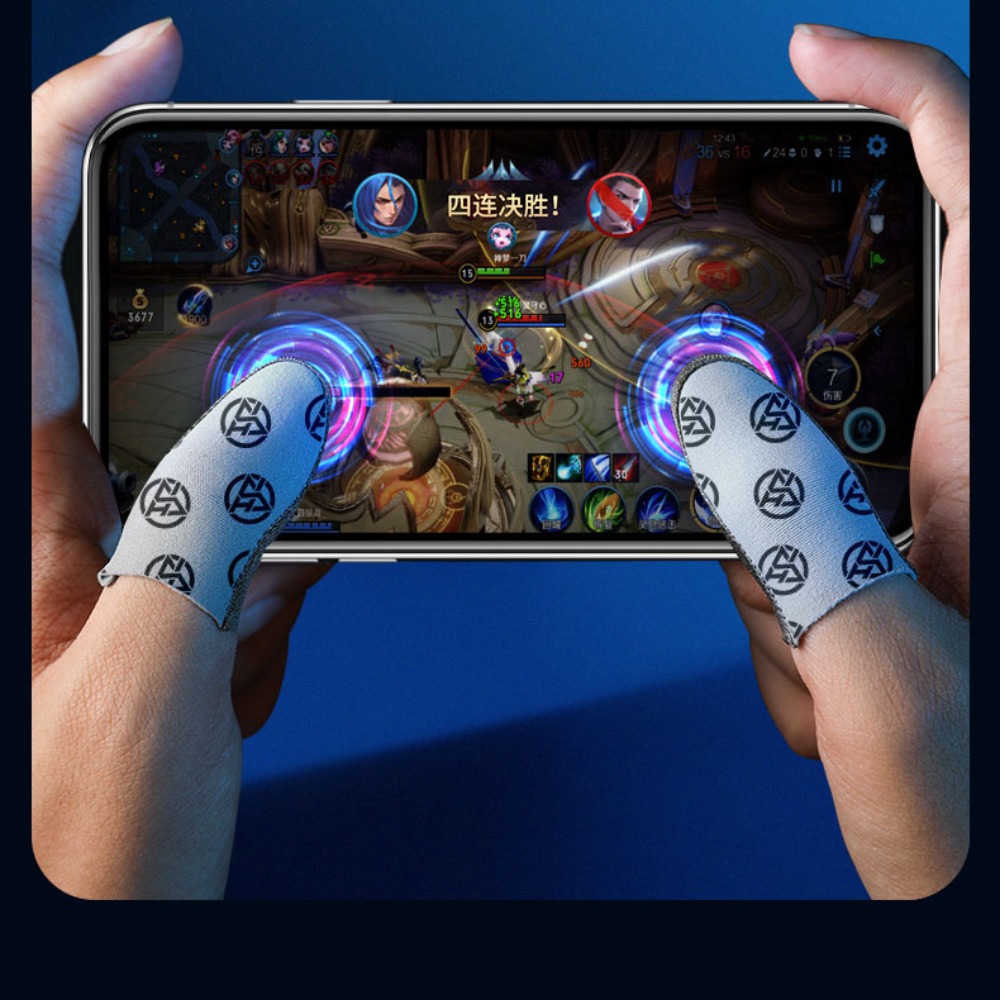 Esports Gaming Gloves - เกมการแข่งขัน Esports ปลายนิ้ว Silver Fiber Thumb
