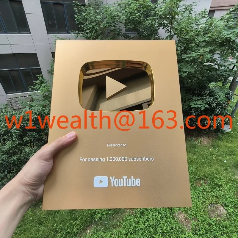 ป้ายรางวัลปุ่มเล่น YouTube ชื่ - Esports Gaming Trophy บทวิจารณ์และราคา