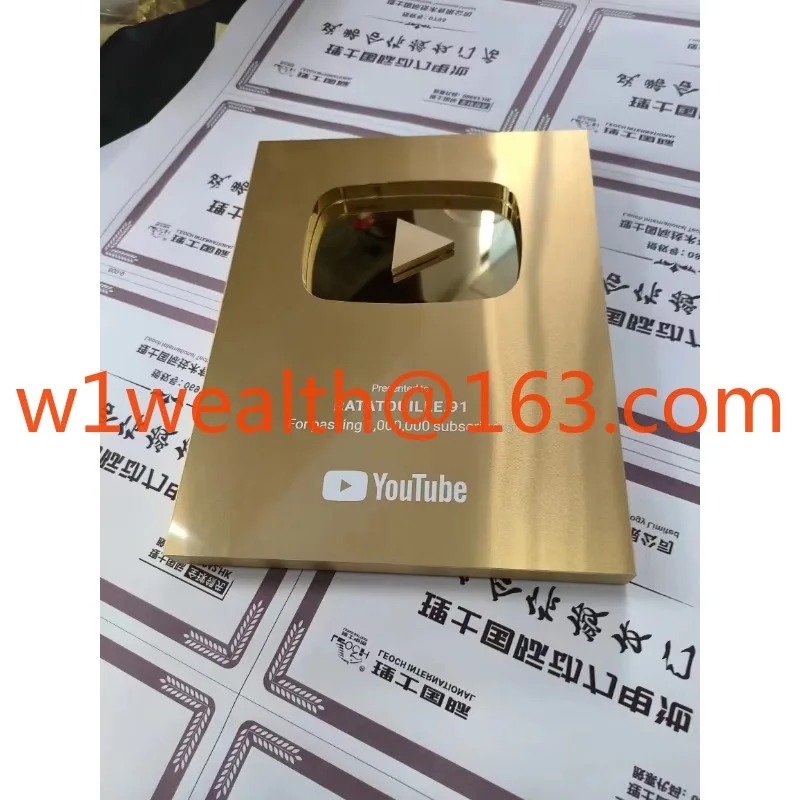 ป้ายรางวัลปุ่มเล่น YouTube ชื่ - Esports Gaming Trophy บทวิจารณ์และราคา