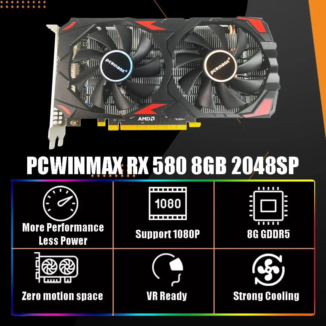 การ์ดจอ PCWINMAX Radeon RX 580 - Video Gaming & Esports Usd Acc บทวิจารณ์และราคา