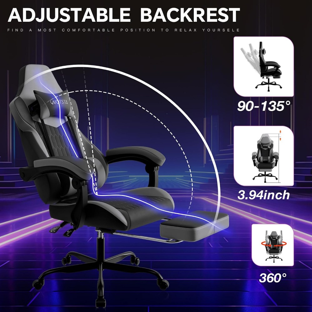 เก้าอี้เกมมิ่งหนัง PVC ที่ออกแ - Video Gaming & Esports Usd Acc บทวิจารณ์และราคา