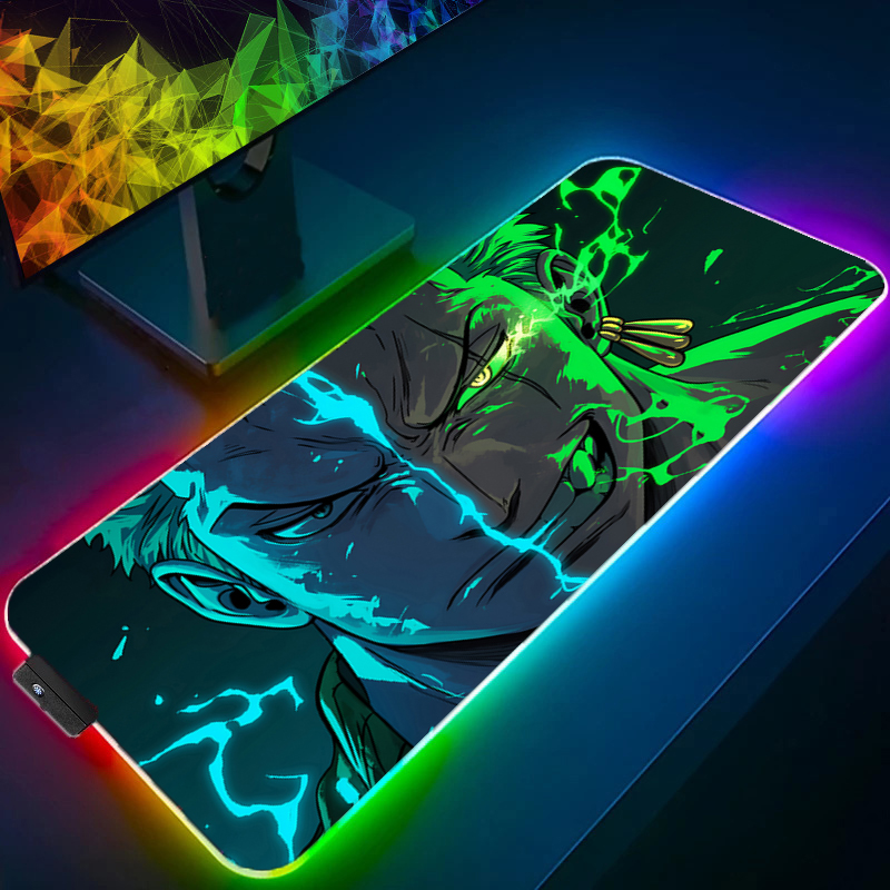 ONE PIECE Zoro Mouse Pad RGB อ - Esports Gaming Pc บทวิจารณ์และราคา