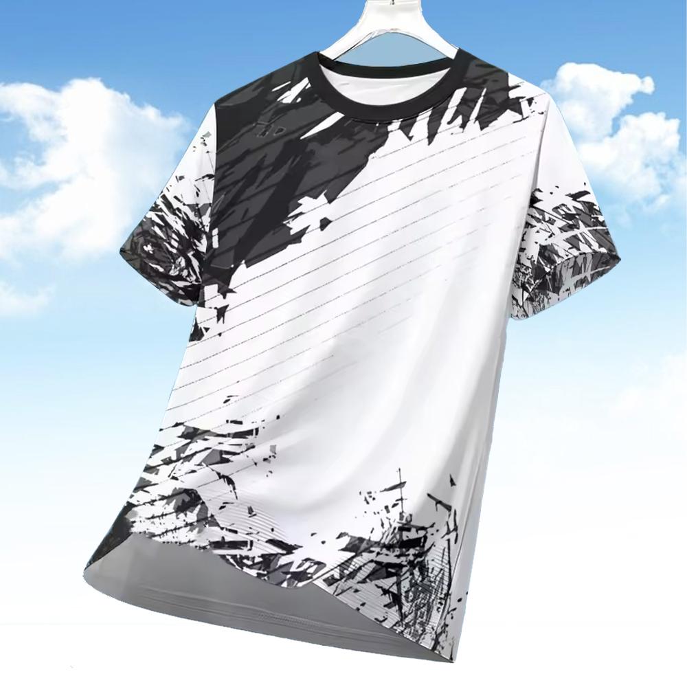 ผู้ชาย 3D เรขาคณิตพิมพ์แขนสั้น - Esports Gaming Top บทวิจารณ์และราคา